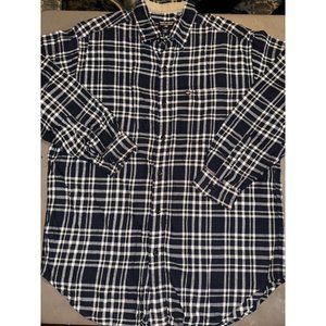 Polo, jeans, Company, Ralph Lauren, black label, men’s black plaid flannel large